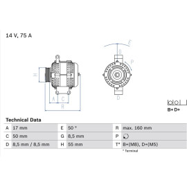 Lichtmaschine 0 986 049 081