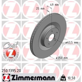 ZIMMERMANN Bremsscheibe 250.1395.20