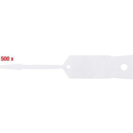 KS TOOLS Schlüsselanhänger, leer, 500 Stück, weiß 500.8018
