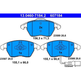 Bremsbelagsatz Vw P. Golf5 03-/Passat 05 13.0460-7184.2