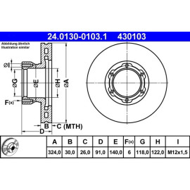 Bremsscheibe Db P. Vario 96-13 24.0130-0103.1 Bremsscheibe Db P. Vario 96-13 24.0130-0103.1