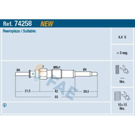 FAE Glühkerze 74258