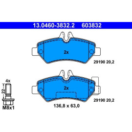Bremsbelagsatz Vw T. Crafter 2.0-2.5 Tdi 06-16 13.0460-3832.2