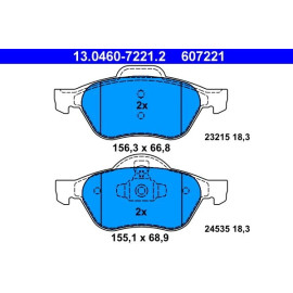 Bremsbelagsatz Renault P. Megane/Scenic 02 13.0460-7221.2