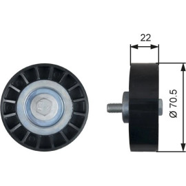 Umlenk-/Führungsrolle, Keilrippenriemen T36607