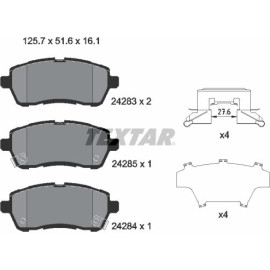 Bremsbelagsatz Mazda S. 2 07-/Suzuki Swift 10 2428303