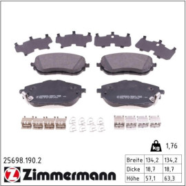 ZIMMERMANN Bremsbeläge 25698.190.2