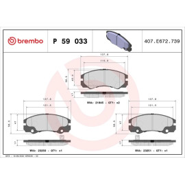 BREMBO Bremsklötze VA P 59 033