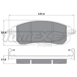 TOMEX brakes Bremsbelagsatz, Scheibenbremse TX 17-56
