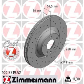 12 481 034 Sport Bremsscheibe VA Sport 100.3319.52