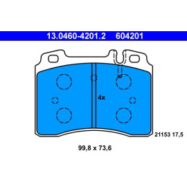 Bremsbelagsatz Db P. W124/W201/W210 90-02 13.0460-4201.2