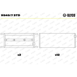 GLYCO Kurbelwellenlager H949/7 STD
