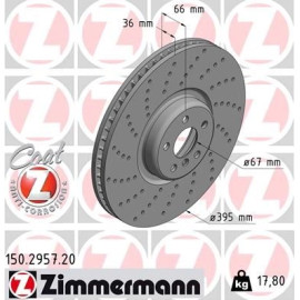 ZIMMERMANN Bremsscheibe 150.2957.20 ZIMMERMANN Bremsscheibe 150.2957.20