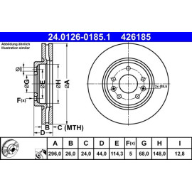 Bremsscheibe Nissan P. Qashqai/X-Trail 1.2-2.0 13 24.0126-0185.1