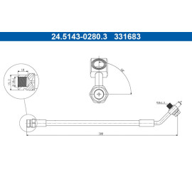 ATE Bremsschlauch 24.5143-0280.3 ATE Bremsschlauch 24.5143-0280.3