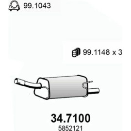 ASSO Endschalldämpfer 34.7100 ASSO Endschalldämpfer 34.7100