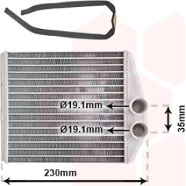 VAN WEZEL Wärmetauscher, Innenraumheizung 37006355