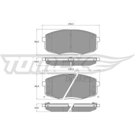 TOMEX brakes Bremsbelagsatz, Scheibenbremse TX 14-991