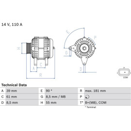 Lichtmaschine 0 986 080 800