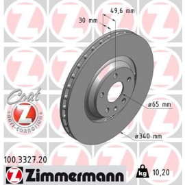 ZIMMERMANN Bremsscheibe 100.3327.20
