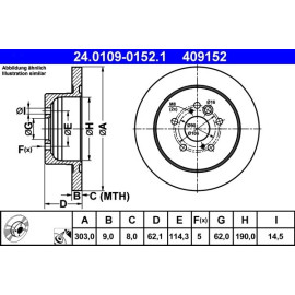Bremsscheibe Toyota T. Rav 4 1.8-2.0 00-05 24.0109-0152.1 Bremsscheibe Toyota T. Rav 4 1.8-2.0 00-05 24.0109-0152.1