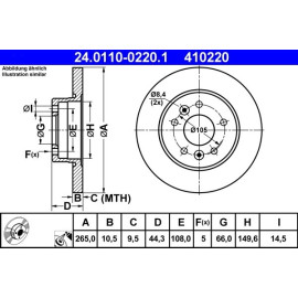 ATE Bremsscheibe 24.0110-0220.1 ATE Bremsscheibe 24.0110-0220.1