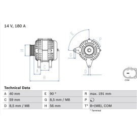 Lichtmaschine 0 986 081 890