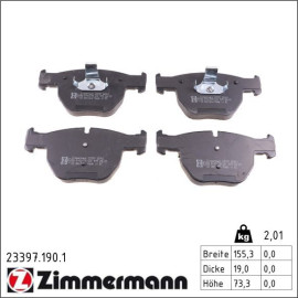 ZIMMERMANN Bremsbeläge 23397.190.1