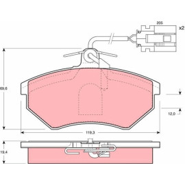 TRW Bremsbeläge Vorderachse GDB1057