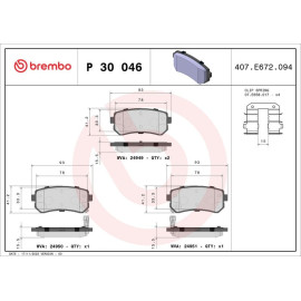 BREMBO Bremsklötze HA P 30 046