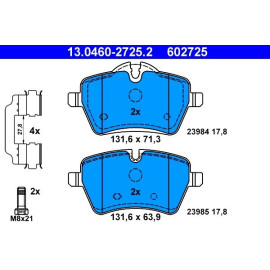 Bremsbelagsatz Mini P. Cooper/One 1,6-2,0 03-16 13.0460-2725.2