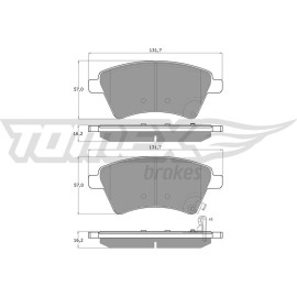 TOMEX brakes Bremsbelagsatz, Scheibenbremse TX 15-19