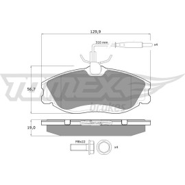 TOMEX brakes Bremsbelagsatz, Scheibenbremse TX 11-62