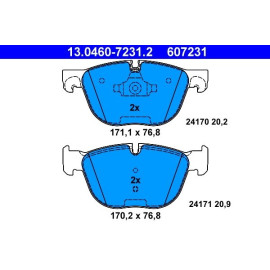 Bremsbelagsatz Bmw S. E70/E71 X5/X6 08 13.0460-7231.2