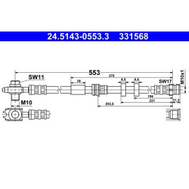Bremsschlauch 24.5143-0553.3