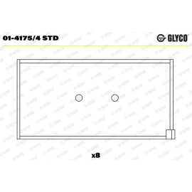 GLYCO Pleuellager 01-4175/4 STD