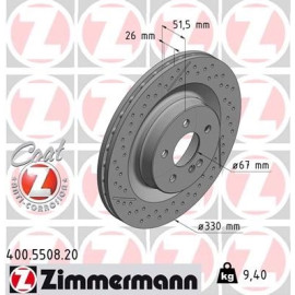 15 482 092 Bremsscheibe HA 400.5508.20 15 482 092 Bremsscheibe HA 400.5508.20