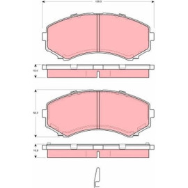Bremsbelagsatz Mitsubishi P. Pajero 00-/Land Cruiser/Grandis GDB3254