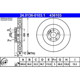 Bremsscheibe Audi P. A8 2.8-6.0 Quattro 02-10 24.0136-0103.1 Bremsscheibe Audi P. A8 2.8-6.0 Quattro 02-10 24.0136-0103.1
