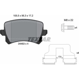 Bremsbelagsatz Vw T. Passat 05-/Tiguan 07-/Sharan 10 2448301