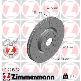 Bremsscheibe VA Sport 110.2215.52