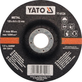 Schruppscheibe F÷r Metall Gekr÷Pft 125X6,0X22 YT-6124