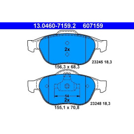 Bremsbelagsatz Renault P. Espace/Laguna/Vel Satis 2,0-3,5/1,9-3,0 Dci 01 13.0460-7159.2