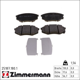 ZIMMERMANN Bremsbeläge 25187.180.1