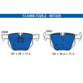 ATE Bremsbelagsatz BMW Hinterachse E90/E91 13.0460-7225.2 ATE Bremsbelagsatz BMW Hinterachse E90/E91 13.0460-7225.2