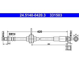 ATE Bremsschlauch 24.5140-0420.3 ATE Bremsschlauch 24.5140-0420.3