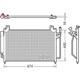 DENSO Kondensator, Klimaanlage DCN44013