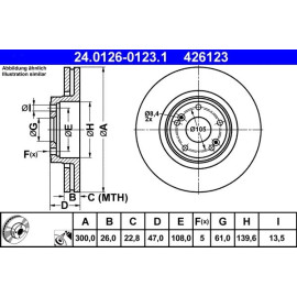 Bremsscheibe Renault P. Laguna 1.6-2.2 Dci 01 24.0126-0123.1 Bremsscheibe Renault P. Laguna 1.6-2.2 Dci 01 24.0126-0123.1