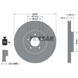 Bremsscheibe Mazda P. Rx-8 03 92174403