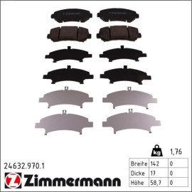 ZIMMERMANN Bremsbeläge 24632.970.1